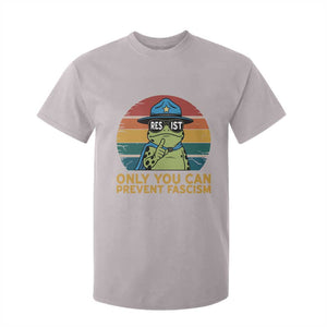Only You Can Prevent Fascism T Shirt For Kid Funny Portland Frog Protest Gift TS12 Ice Gray Print Your Wear