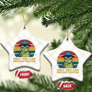 Only You Can Prevent Fascism Ceramic Ornament Funny Portland Frog Protest Gift TS12 Print Your Wear