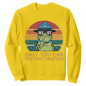 Only You Can Prevent Fascism Sweatshirt Funny Portland Frog Protest Gift TS12 Daisy Print Your Wear