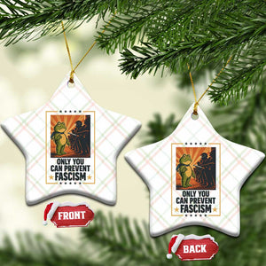 Funny Portland Frog Protest Ceramic Ornament Only You Can Prevent Fascism Gift TS12 Print Your Wear