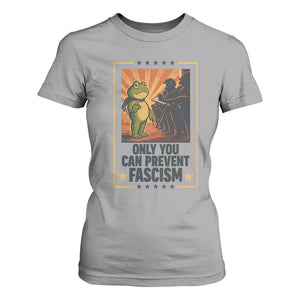 Funny Portland Frog Protest T Shirt For Women Only You Can Prevent Fascism Gift TS12 Sport Gray Print Your Wear