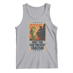 Funny Portland Frog Protest Tank Top Only You Can Prevent Fascism Gift TS12 Athletic Heather Print Your Wear