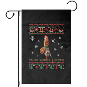 Funny Marcus The Worm You Are Ruining The Vibe Garden Flag Ugly Christmas Gift TS12 Black Print Your Wear