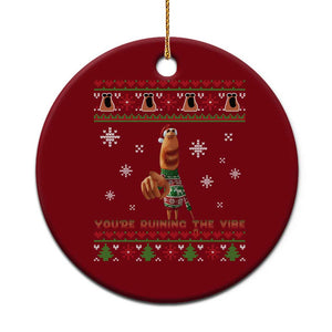 Funny Marcus The Worm You Are Ruining The Vibe Ceramic Ornament Ugly Christmas Gift TS12 1pc Red Print Your Wear