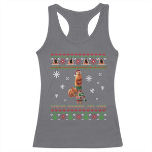 Funny Marcus The Worm You Are Ruining The Vibe Racerback Tank Top Ugly Christmas Gift TS12 Charcoal Print Your Wear