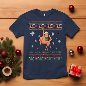 You Are Ruining The Vibe T Shirt Ugly Christmas Marcus The Worm Meme Gift TS12 Navy Print Your Wear