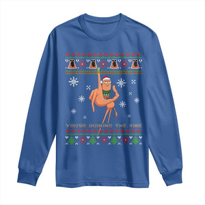 You Are Ruining The Vibe Long Sleeve Shirt Ugly Christmas Marcus The Worm Meme Gift TS12 Royal Blue Print Your Wear