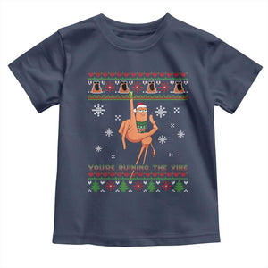 You Are Ruining The Vibe Toddler T Shirt Ugly Christmas Marcus The Worm Meme Gift TS12 Navy Print Your Wear