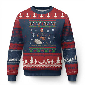 Funny Marcus The Worm Meme Ugly Christmas Sweater I Do Not Like This Rock Ugly Xmas Gift TS12 Navy Red Print Your Wear