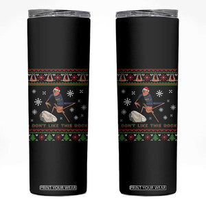 Funny Marcus The Worm Meme Skinny Tumbler I Do Not Like This Rock Ugly Christmas Gift TS12 Black Print Your Wear