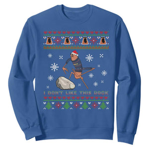 Funny Marcus The Worm Meme Sweatshirt I Do Not Like This Rock Ugly Christmas Gift TS12 Royal Blue Print Your Wear