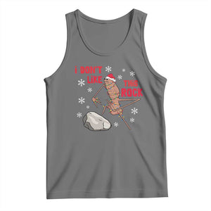 I Do Not Like This Rock Tank Top Christmas Marcus The Worm Meme Gift TS12 Black Heather Print Your Wear