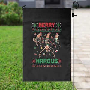 Funny Merry Marcus Garden Flag Ugly Christmas Marcus The Worm Meme Gift TS12 Print Your Wear