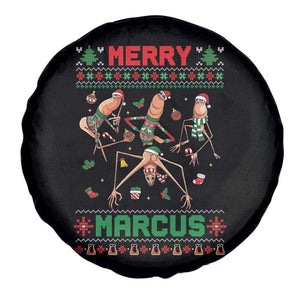 Funny Merry Marcus Spare Tire Cover Ugly Christmas Marcus The Worm Meme Gift TS12 Print Your Wear