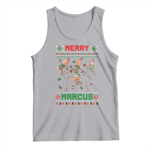 Funny Merry Marcus Tank Top Ugly Christmas Marcus The Worm Meme Gift TS12 Athletic Heather Print Your Wear