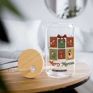 Christmas Marcus The Worm Meme Glass Can Funny Merry Marcus Gift - Print Your Wear