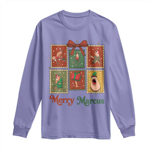 Christmas Marcus The Worm Meme Long Sleeve Shirt Funny Merry Marcus Gift TS12 Violet Print Your Wear