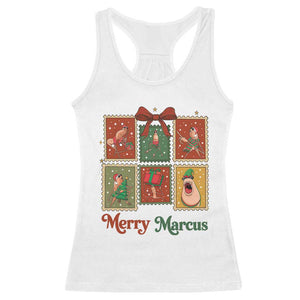 Christmas Marcus The Worm Meme Racerback Tank Top Funny Merry Marcus Gift TS12 White Print Your Wear