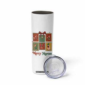 Christmas Marcus The Worm Meme Skinny Tumbler Funny Merry Marcus Gift - Print Your Wear