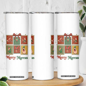 Christmas Marcus The Worm Meme Skinny Tumbler Funny Merry Marcus Gift - Print Your Wear