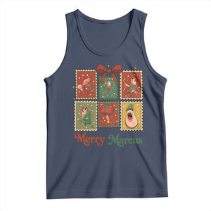 Christmas Marcus The Worm Meme Tank Top Funny Merry Marcus Gift TS12 Navy Print Your Wear