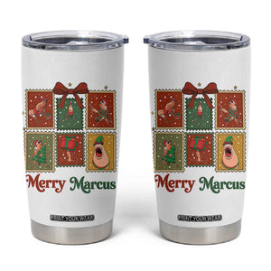 Christmas Marcus The Worm Meme Tumbler Cup Funny Merry Marcus Gift - Print Your Wear