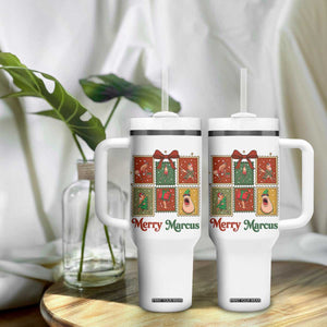 Christmas Marcus The Worm Meme Tumbler With Handle Funny Merry Marcus Gift TS12 Print Your Wear