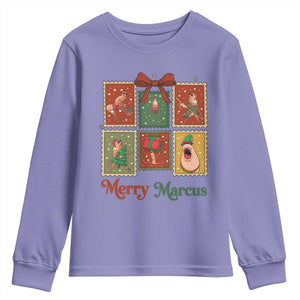 Christmas Marcus The Worm Meme Youth Sweatshirt Funny Merry Marcus Gift TS12 Violet Print Your Wear
