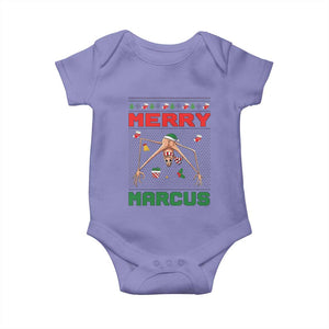 Marcus The Worm Meme Merry Marcus Baby Onesie Funny Ugly Christmas Gift TS12 Violet Print Your Wear