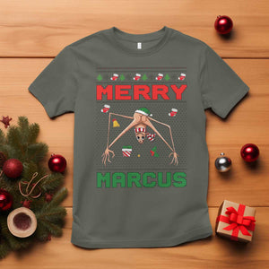 Marcus The Worm Meme Merry Marcus T Shirt Funny Ugly Christmas Gift TS12 Military Green Print Your Wear