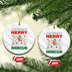 Marcus The Worm Meme Merry Marcus Ceramic Ornament Funny Ugly Christmas Gift TS12 1pc White Marble Print Your Wear