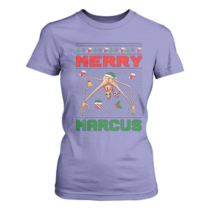 Marcus The Worm Meme Merry Marcus T Shirt For Women Funny Ugly Christmas Gift TS12 Violet Print Your Wear