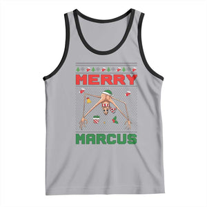 Marcus The Worm Meme Merry Marcus Tank Top Funny Ugly Christmas Gift TS12 Athletic Heather Black Print Your Wear