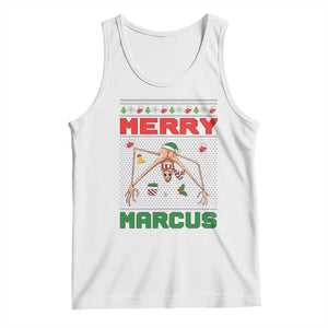 Marcus The Worm Meme Merry Marcus Tank Top Funny Ugly Christmas Gift TS12 White Print Your Wear