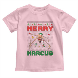 Marcus The Worm Meme Merry Marcus Toddler T Shirt Funny Ugly Christmas Gift TS12 Light Pink Print Your Wear