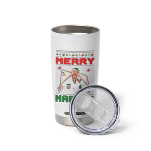 Marcus The Worm Meme Merry Marcus Tumbler Cup Funny Ugly Christmas Gift - Print Your Wear