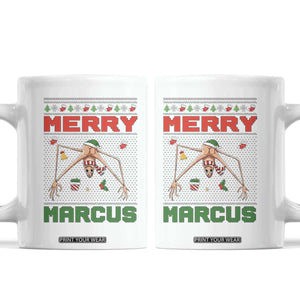 Marcus The Worm Meme Merry Marcus Coffee Mug Funny Ugly Christmas Gift TS12 White Print Your Wear