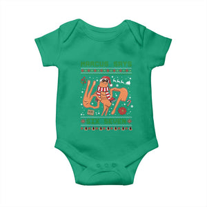 Marcus Says Six Seven Baby Onesie Funny Ugly Christmas Meme Gift TS12 Irish Green Print Your Wear