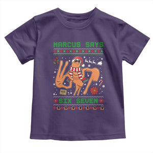 Marcus Says Six Seven Toddler T Shirt Funny Ugly Christmas Meme Gift TS12 Purple Print Your Wear