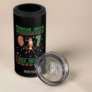 Marcus Says Six Seven Meme Christmas Ugly Sweater 4 in 1 Can Cooler Tumbler Trendy Tiktok Gift - Print Your Wear