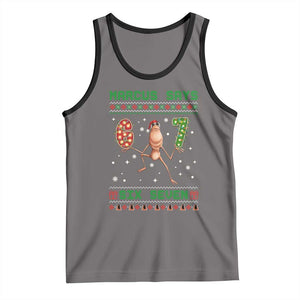 Marcus Says Six Seven Meme Christmas Ugly Sweater Tank Top Trendy Tiktok Gift TS12 Deep Heather Black Print Your Wear