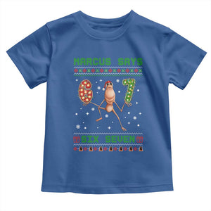 Marcus Says Six Seven Meme Christmas Ugly Sweater Toddler T Shirt Trendy Tiktok Gift TS12 Royal Blue Print Your Wear