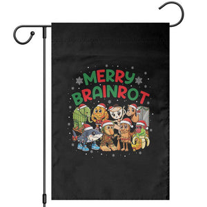 Gen Z Italian Merry Brainrot Christmas Garden Flag Meme Holiday Gift TS12 Black Print Your Wear