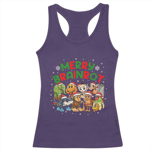 Gen Z Italian Merry Brainrot Christmas Racerback Tank Top Meme Holiday Gift TS12 Purple Print Your Wear