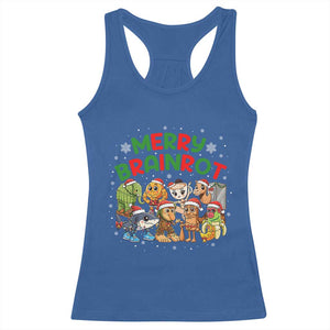 Gen Z Italian Merry Brainrot Christmas Racerback Tank Top Meme Holiday Gift TS12 Royal Blue Print Your Wear