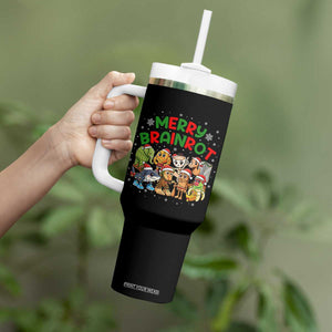 Gen Z Italian Merry Brainrot Christmas Tumbler With Handle Meme Holiday Gift TS12 Print Your Wear