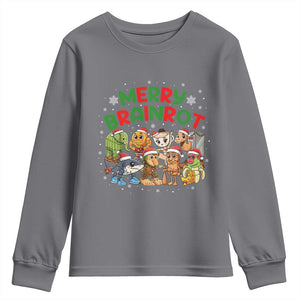 Gen Z Italian Merry Brainrot Christmas Youth Sweatshirt Meme Holiday Gift TS12 Charcoal Print Your Wear