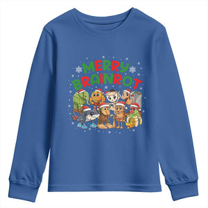 Gen Z Italian Merry Brainrot Christmas Youth Sweatshirt Meme Holiday Gift TS12 Royal Blue Print Your Wear