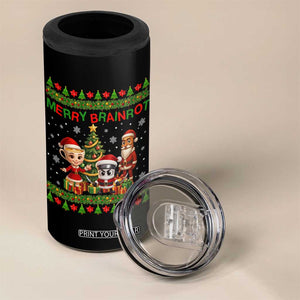 Merry Brainrot 4 in 1 Can Cooler Tumbler Funny Ugly Christmas Italian Meme Gift TS12 Print Your Wear