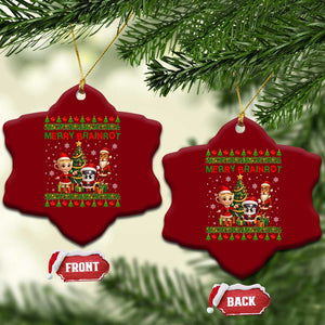 Merry Brainrot Ceramic Ornament Funny Ugly Christmas Italian Meme Gift TS12 Print Your Wear